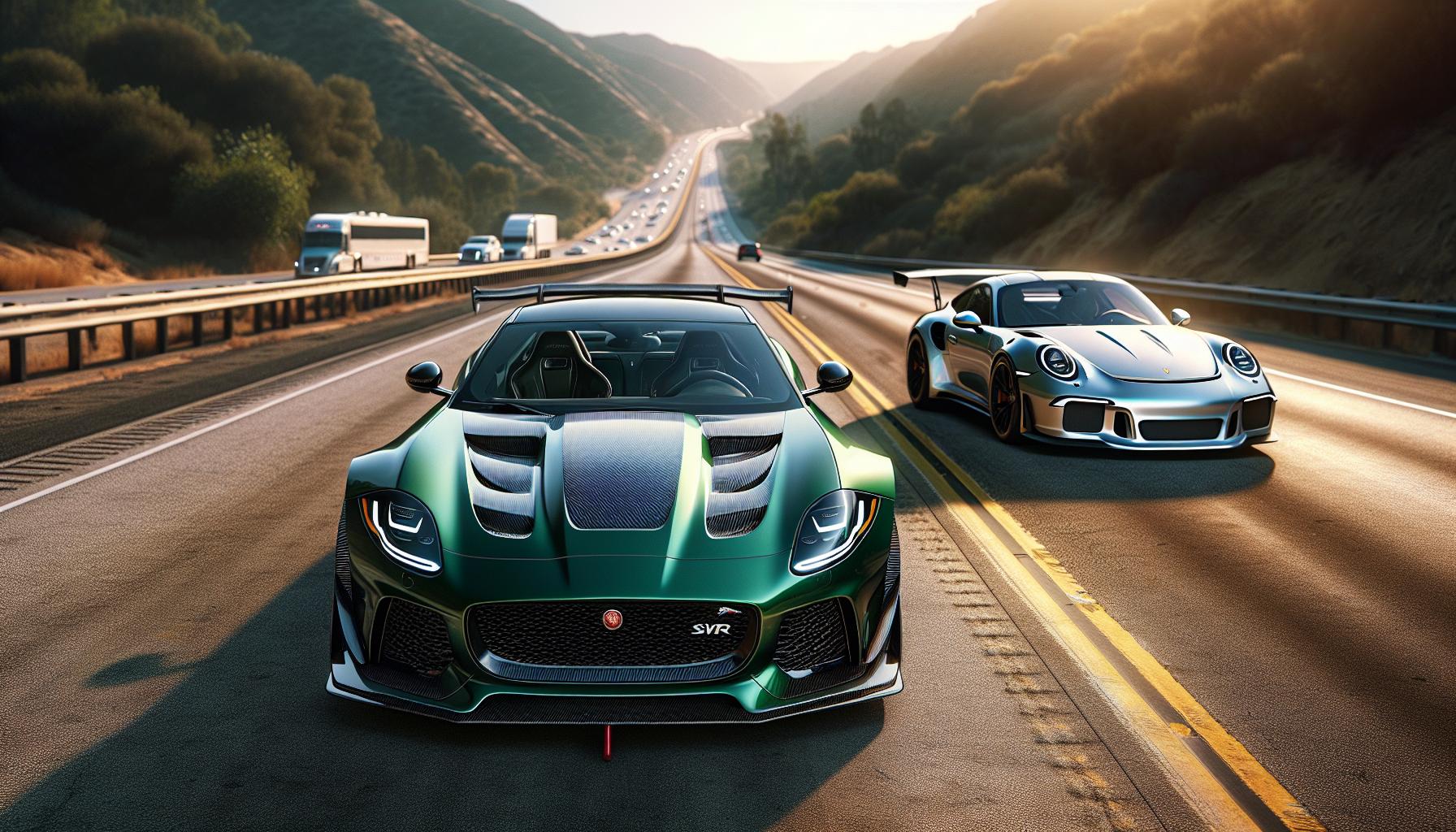 Jaguar SVR vs Porsche 911 GT3: The Ultimate American Road Battle 2024